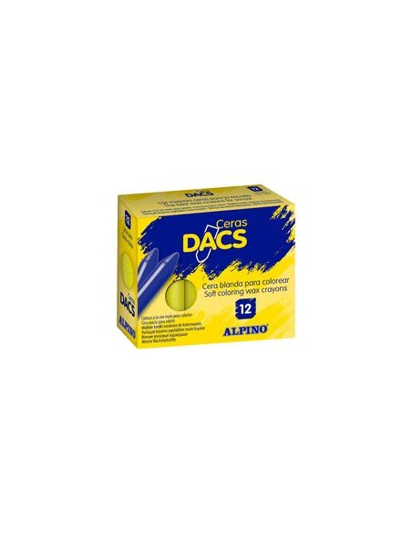 ESTUCHE 12 CERAS BLANDAS DACS AMARILLO CLARO