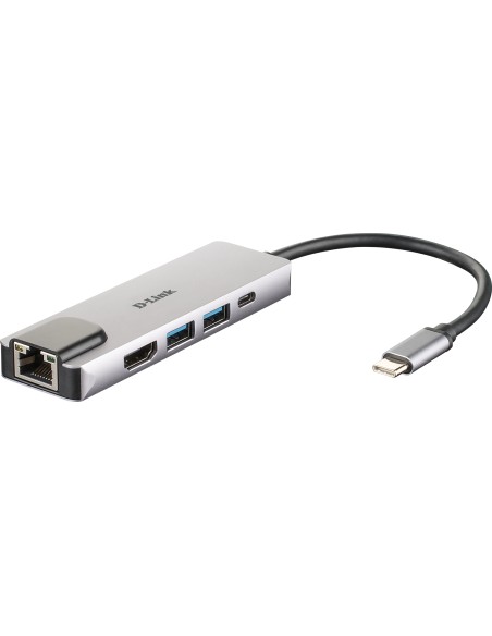 DUB-M520 base para portátil y replicador de puertos Alámbrico Thunderbolt 3 Aluminio, Negro
