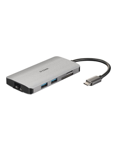 DUB-M810 base para portátil y replicador de puertos Alámbrico USB 3.2 Gen 1 (3.1 Gen 1) Type-C Plata