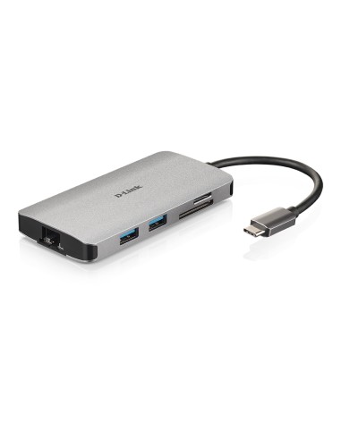 DUB-M810 base para portátil y replicador de puertos Alámbrico USB 3.2 Gen 1 (3.1 Gen 1) Type-C Plata