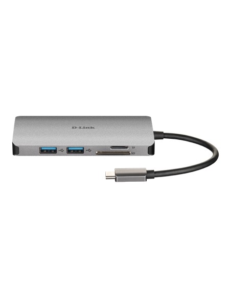 DUB-M810 base para portátil y replicador de puertos Alámbrico USB 3.2 Gen 1 (3.1 Gen 1) Type-C Plata