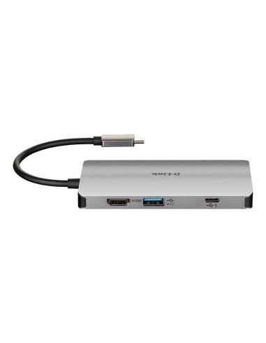 DUB-M810 base para portátil y replicador de puertos Alámbrico USB 3.2 Gen 1 (3.1 Gen 1) Type-C Plata