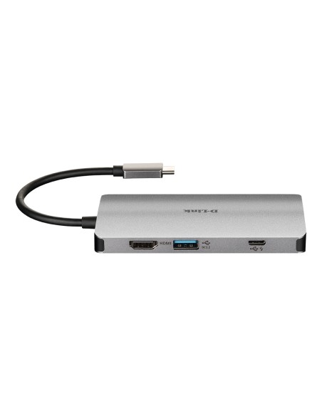DUB-M810 base para portátil y replicador de puertos Alámbrico USB 3.2 Gen 1 (3.1 Gen 1) Type-C Plata