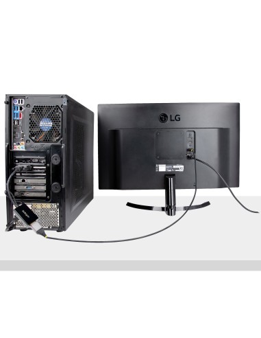 Adaptador DVI a DisplayPort Alimentado por USB - Conversor DVI a DisplayPort - Convertidor DVI-D a DP - 1920x1200