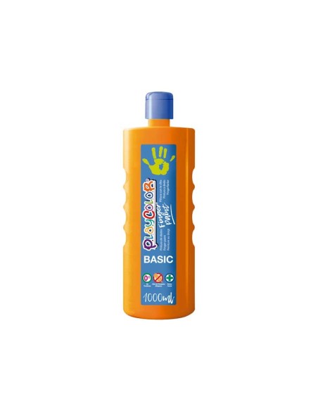 BOTELLA ERG. PINTURA DEDOS PLAYCOLOR 1000ML NARAN