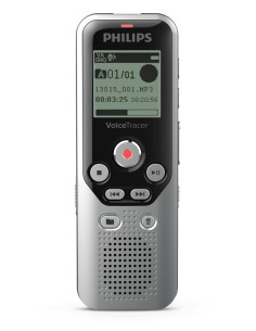 DVT1250 dictáfono Memoria interna y tarjeta de memoria Negro, Gris