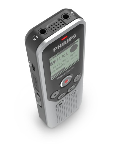 DVT1250 dictáfono Memoria interna y tarjeta de memoria Negro, Gris
