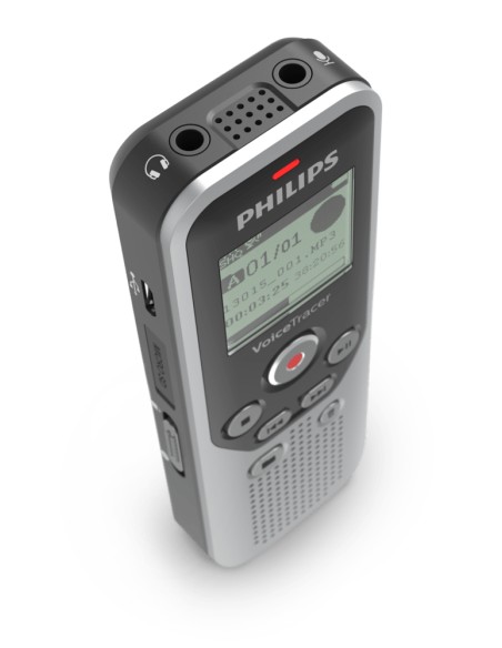 DVT1250 dictáfono Memoria interna y tarjeta de memoria Negro, Gris