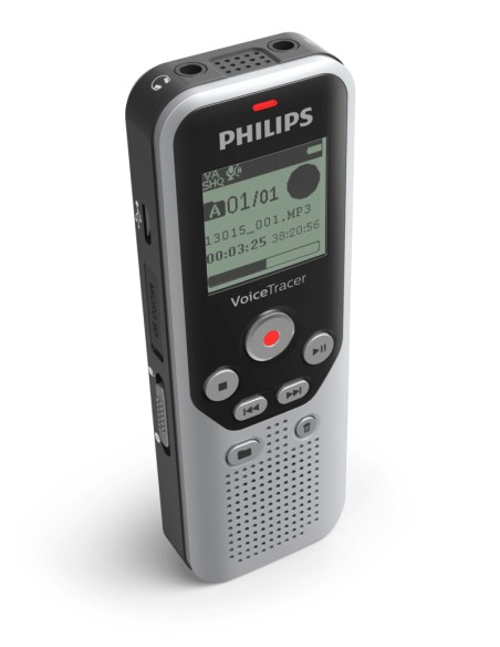 DVT1250 dictáfono Memoria interna y tarjeta de memoria Negro, Gris