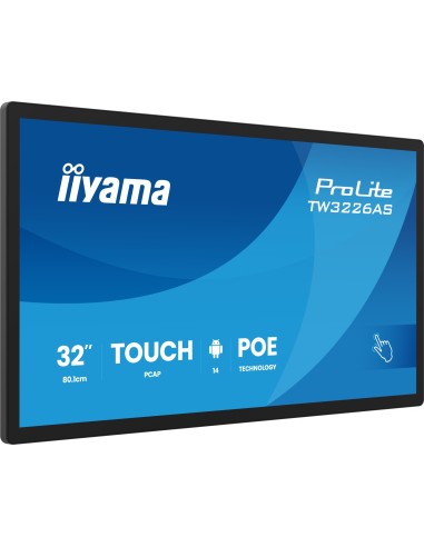 TW3226AS-B3P pantalla de señalización Diseño de quiosco 80 cm (31.5") LED Wifi 430 cd / m² Full HD Negro Pantalla táctil Procesa
