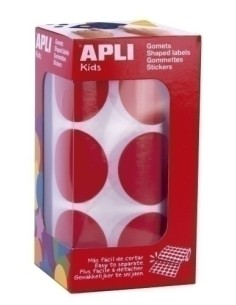 APLI GOMETS REDONDOS 33MM ROLLO ROJO