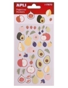 STICKERS APLI (17870) Bl.1h.FRUTAS - Pack de 5 unidades
