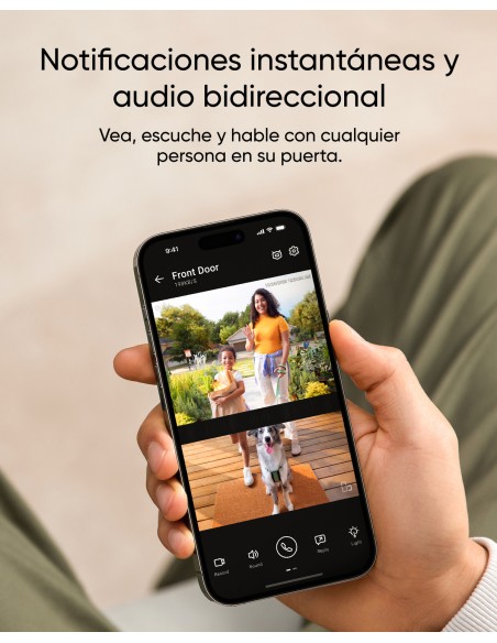 Security Video Doorbell E340, cámara doble con sistema de control de entregas, 2K Full HD y visión nocturna a color, por cable 