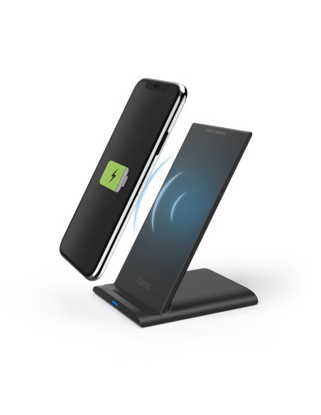 QI-FC10S Smartphone Negro USB Cargador inalámbrico Carga rápida Interior