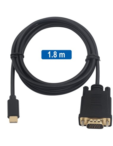 EC1052 adaptador de cable de vídeo 1,8 m USB Tipo C VGA (D-Sub)