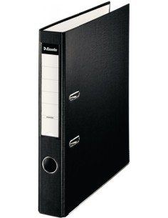 Archivador palanca folio 50mm carton forrado plastico color negro