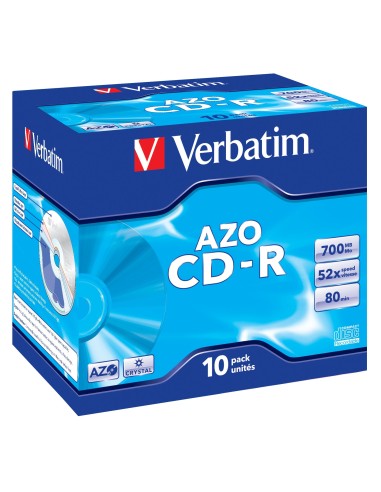 CD-R AZO Crystal 700 MB 52x 10 pieza(s)