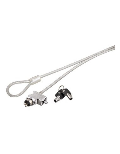 Candado para ordenador portátil con llave, antirrobo, resistente, color plata