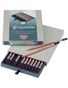 TALENS BRUYNZEEL CAJA DE 12 LÁPICES DESIGN GRAPHITE 2H A 9B -ESTUCHE DE LUJO-
