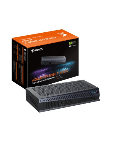 AORUS RTX 5060 Ti AI BOX Tarjeta Gráfica - 16GB GDDR7, 128bit, PCI-E 5.0, 2572MHz Frecuencia del núcleo, 3 x DP 2.1, 1 x HDMI 2.