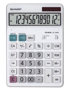 EL-340W calculadora Escritorio Pantalla de calculadora Blanco