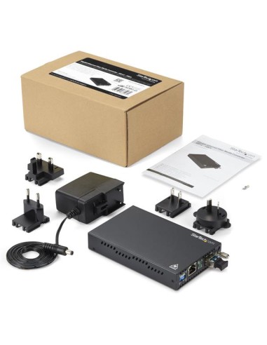 Conversor de Medios de Ethernet Gigabit de Cobre a Fibra - Monomodo LC - 10km