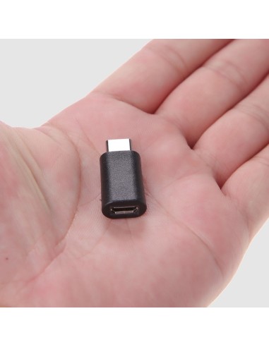 EW-100517-000-N-P cambiador de género para cable USB 3.1 C USB 2.0 Micro Negro, Plata