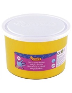 Bote pintura de dedos 500ml amarillo