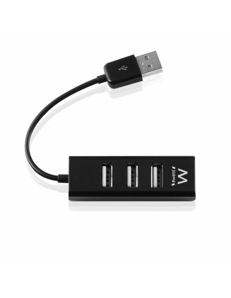 EW1123 hub de interfaz USB 2.0 480 Mbit/s Negro