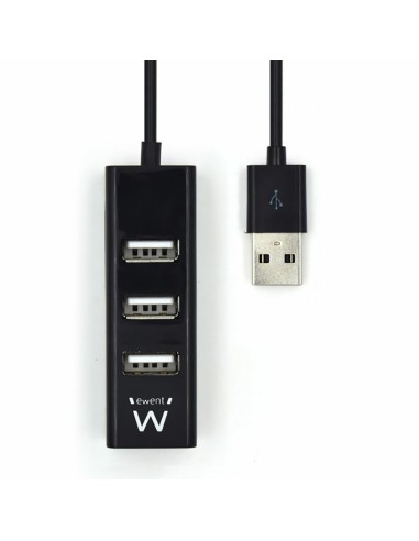 EW1123 hub de interfaz USB 2.0 480 Mbit/s Negro