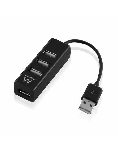 EW1123 hub de interfaz USB 2.0 480 Mbit/s Negro