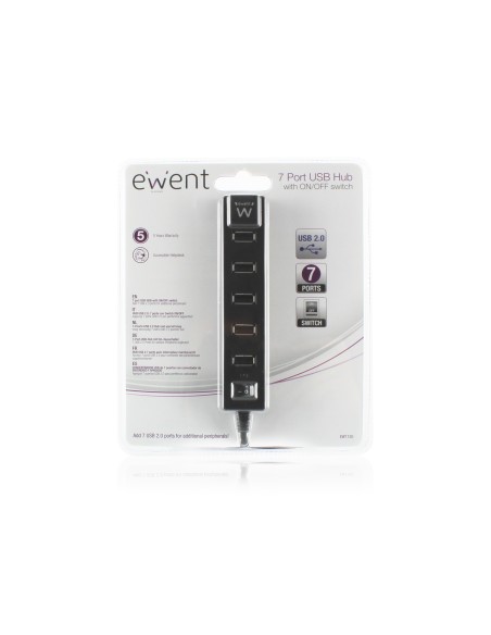 EW1130 hub de interfaz 480 Mbit/s Negro