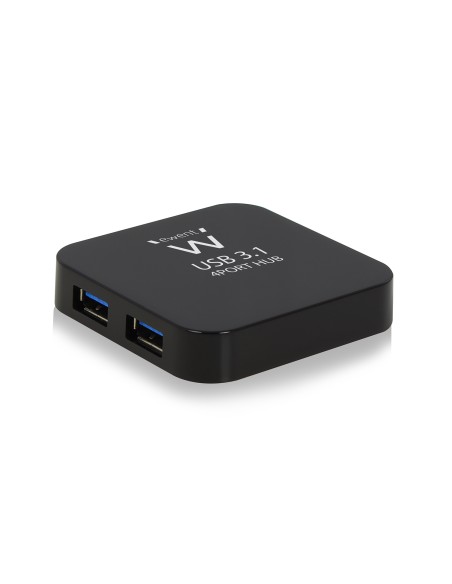 EW1134 hub de interfaz USB 3.2 Gen 2 (3.1 Gen 2) Type-A 5000 Mbit/s Negro