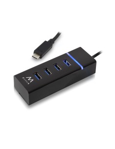 EW1137 hub de interfaz USB 3.2 Gen 1 (3.1 Gen 1) Type-C 5000 Mbit/s Negro