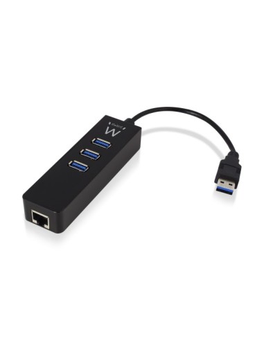 EW1140 base para portátil y replicador de puertos USB 3.2 Gen 1 (3.1 Gen 1) Type-A Negro