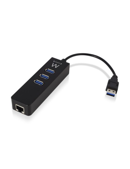 EW1140 base para portátil y replicador de puertos USB 3.2 Gen 1 (3.1 Gen 1) Type-A Negro