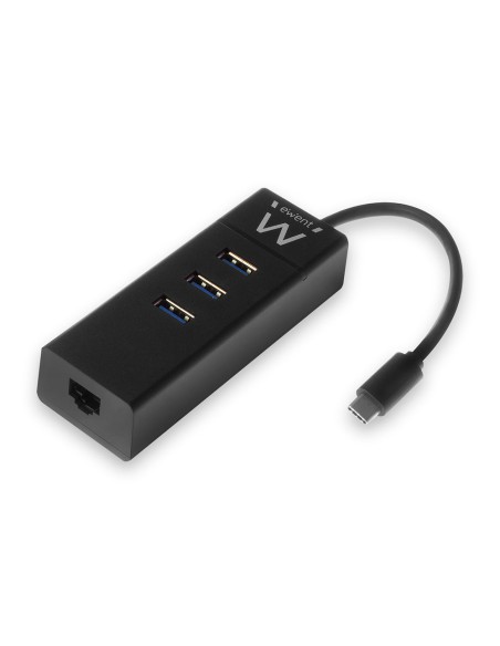 EW1141 base para portátil y replicador de puertos USB 3.2 Gen 1 (3.1 Gen 1) Type-C Negro