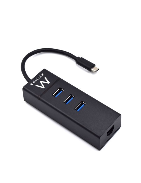 EW1141 base para portátil y replicador de puertos USB 3.2 Gen 1 (3.1 Gen 1) Type-C Negro