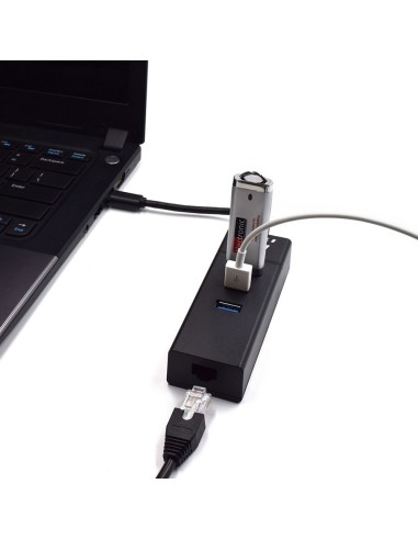 EW1141 base para portátil y replicador de puertos USB 3.2 Gen 1 (3.1 Gen 1) Type-C Negro