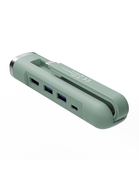 EW1148 base para portátil y replicador de puertos Alámbrico USB 3.2 Gen 1 (3.1 Gen 1) Type-C Verde