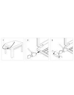 EW1242 cable antirrobo Negro, Acero inoxidable 1,5 m 2