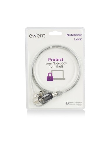 EW1242 cable antirrobo Negro, Acero inoxidable 1,5 m