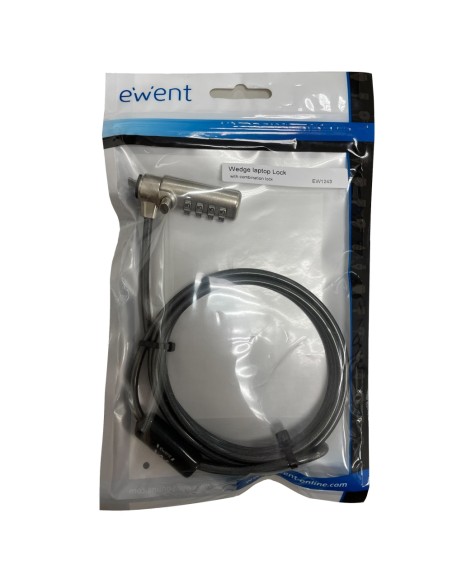 EW1243 cable antirrobo Negro, Zinc 1,5 m