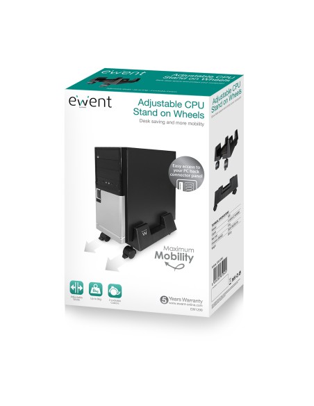 EW1290 soporte de CPU Cart CPU holder Negro