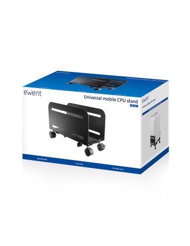 EW1291 soporte de CPU Carro para equipo informático Negro