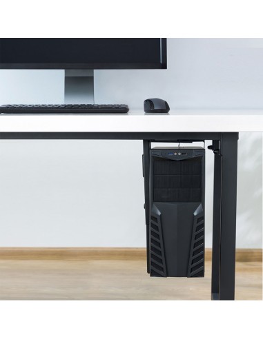 EW1293 soporte de CPU Soporte para instalación de CPU bajo mesa Negro