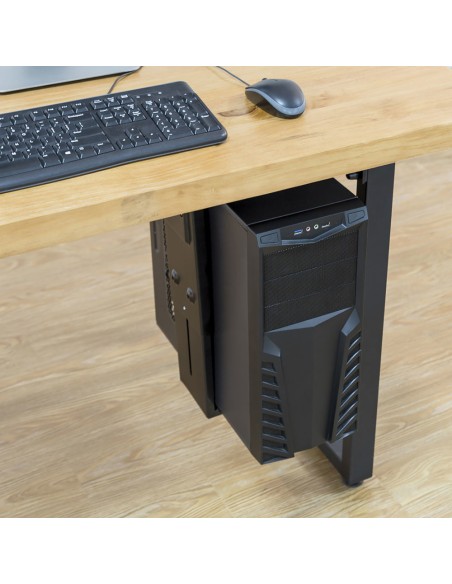 EW1293 soporte de CPU Soporte para instalación de CPU bajo mesa Negro