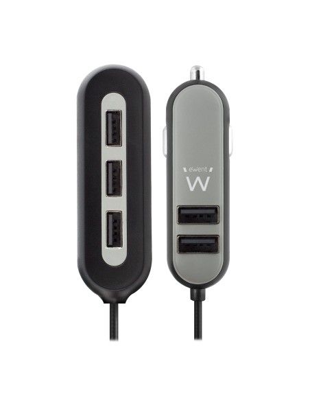 EW1355 cargador de dispositivo móvil Negro, Gris Auto