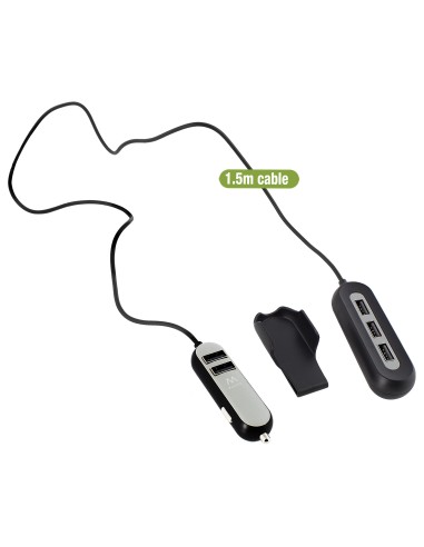 EW1355 cargador de dispositivo móvil Negro, Gris Auto