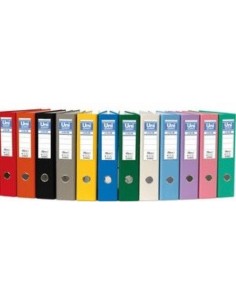 ARCHIVADOR A4 PALANCA 65MM CARTON FORRADO PLASTICO ROSA